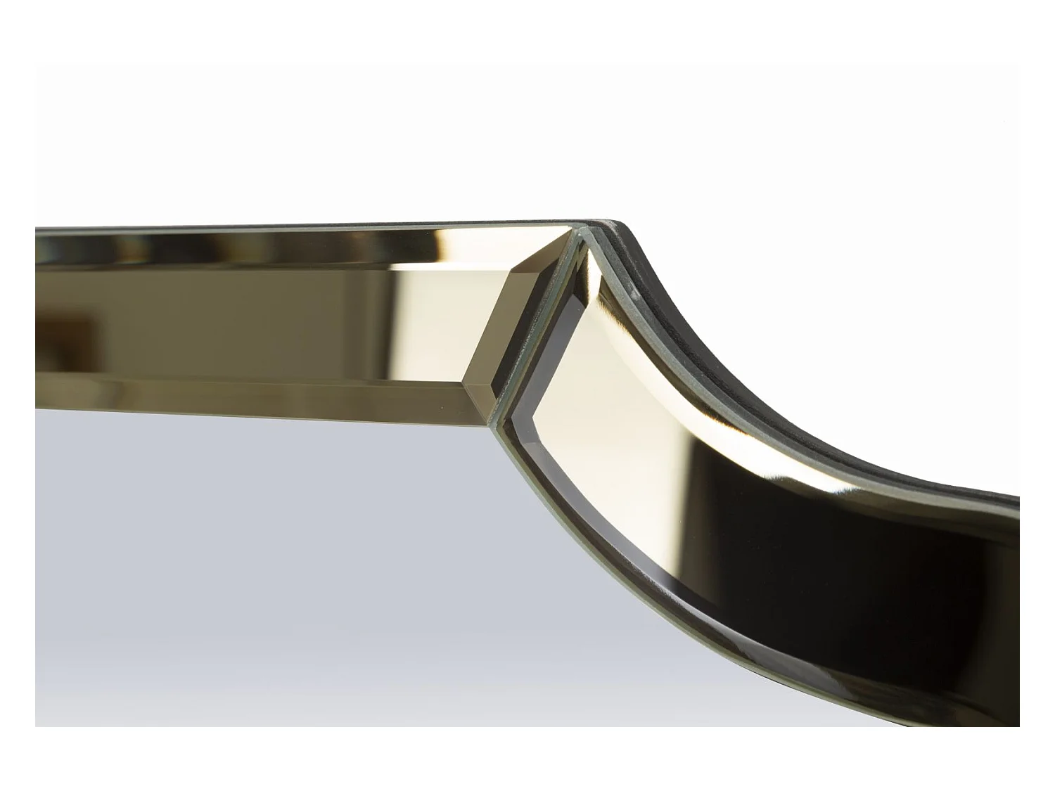 Miroir mural avec cadre en verre doré cm 60x1x90