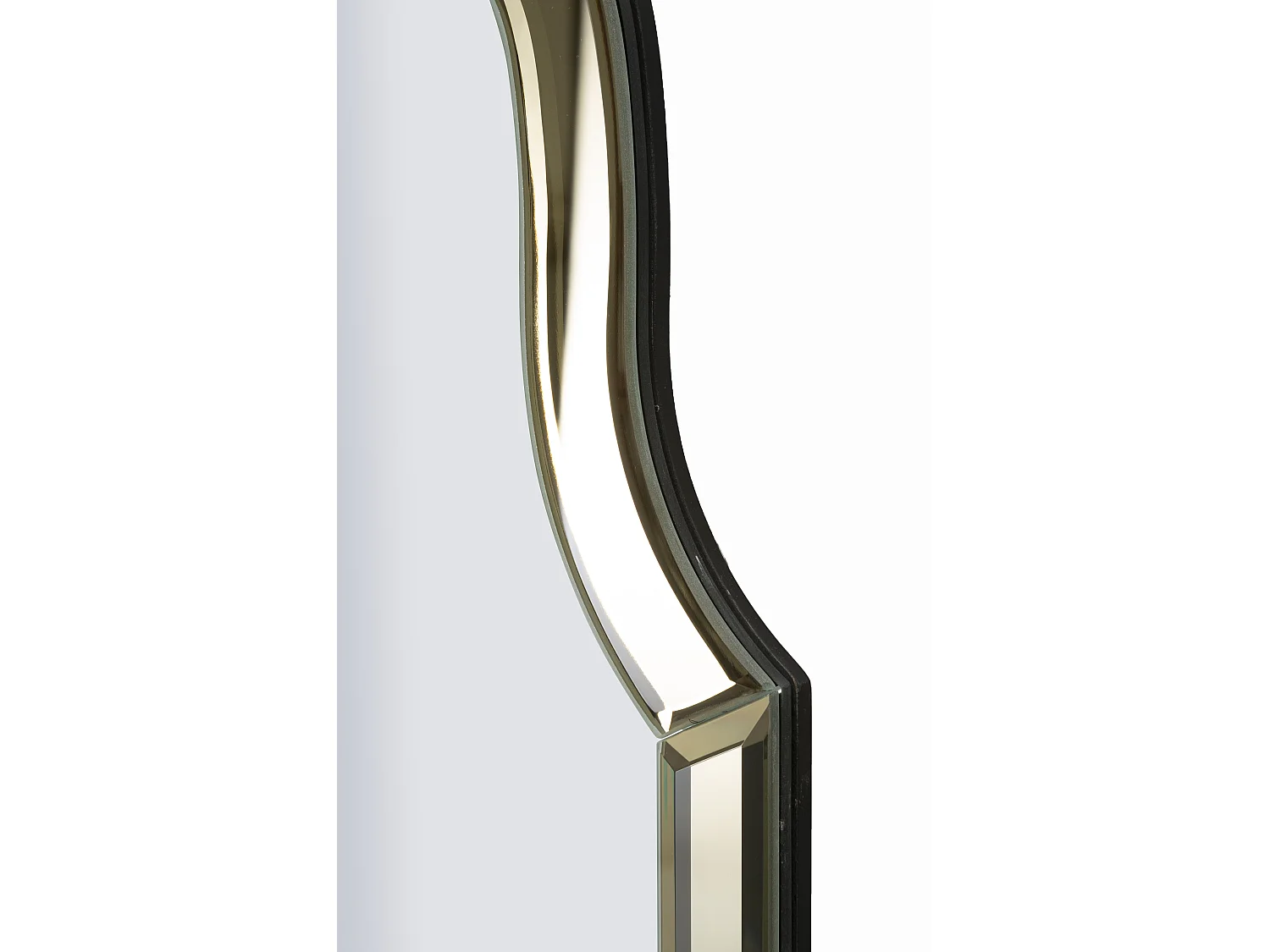 Miroir mural avec cadre en verre doré cm 60x1x90