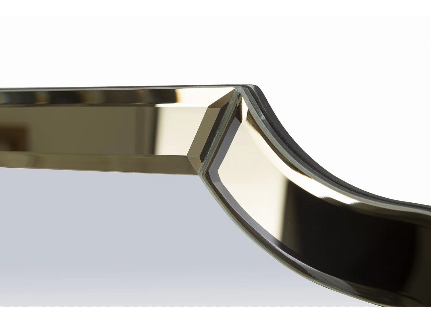 Miroir mural avec cadre en verre doré cm 60x1x90