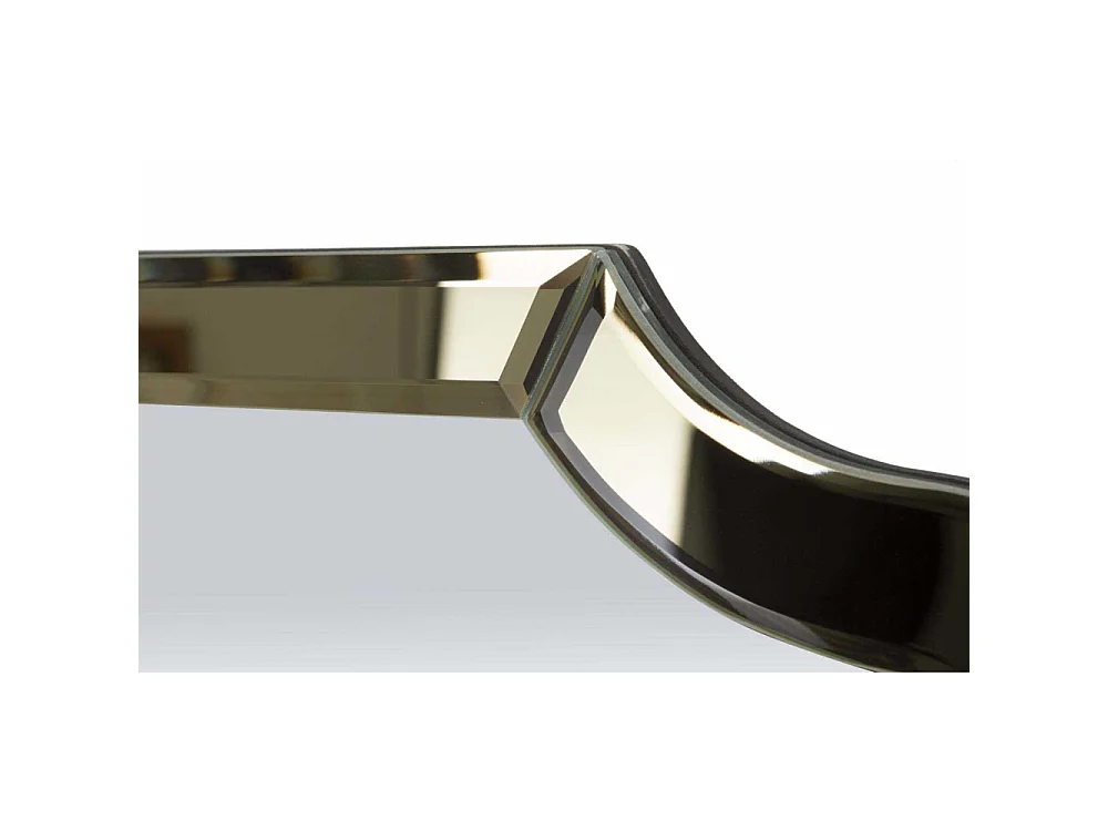 Wandspiegel mit Glasrahmen goldfarben 60x1x90 cm