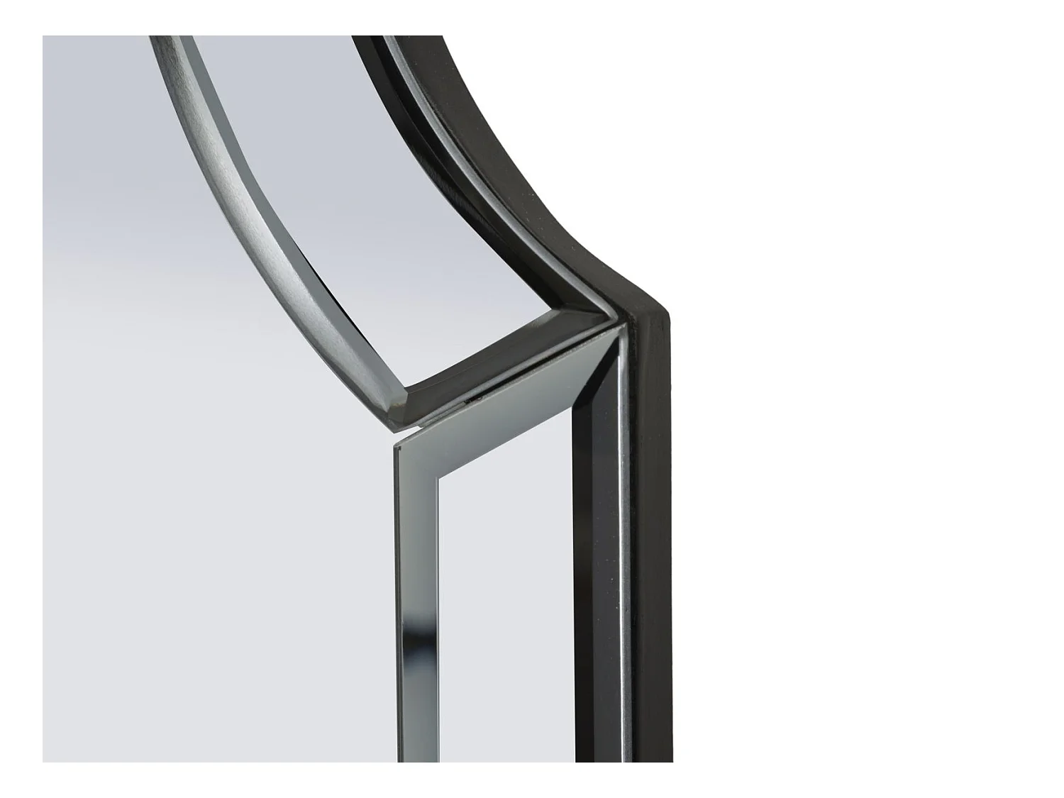 Miroir mural avec cadre en verre gris cm 60x2x150