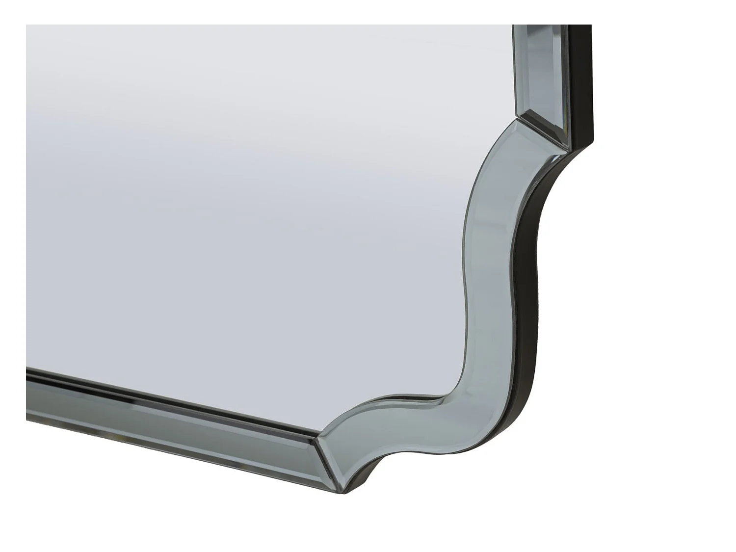 Miroir mural avec cadre en verre gris cm 60x2x150