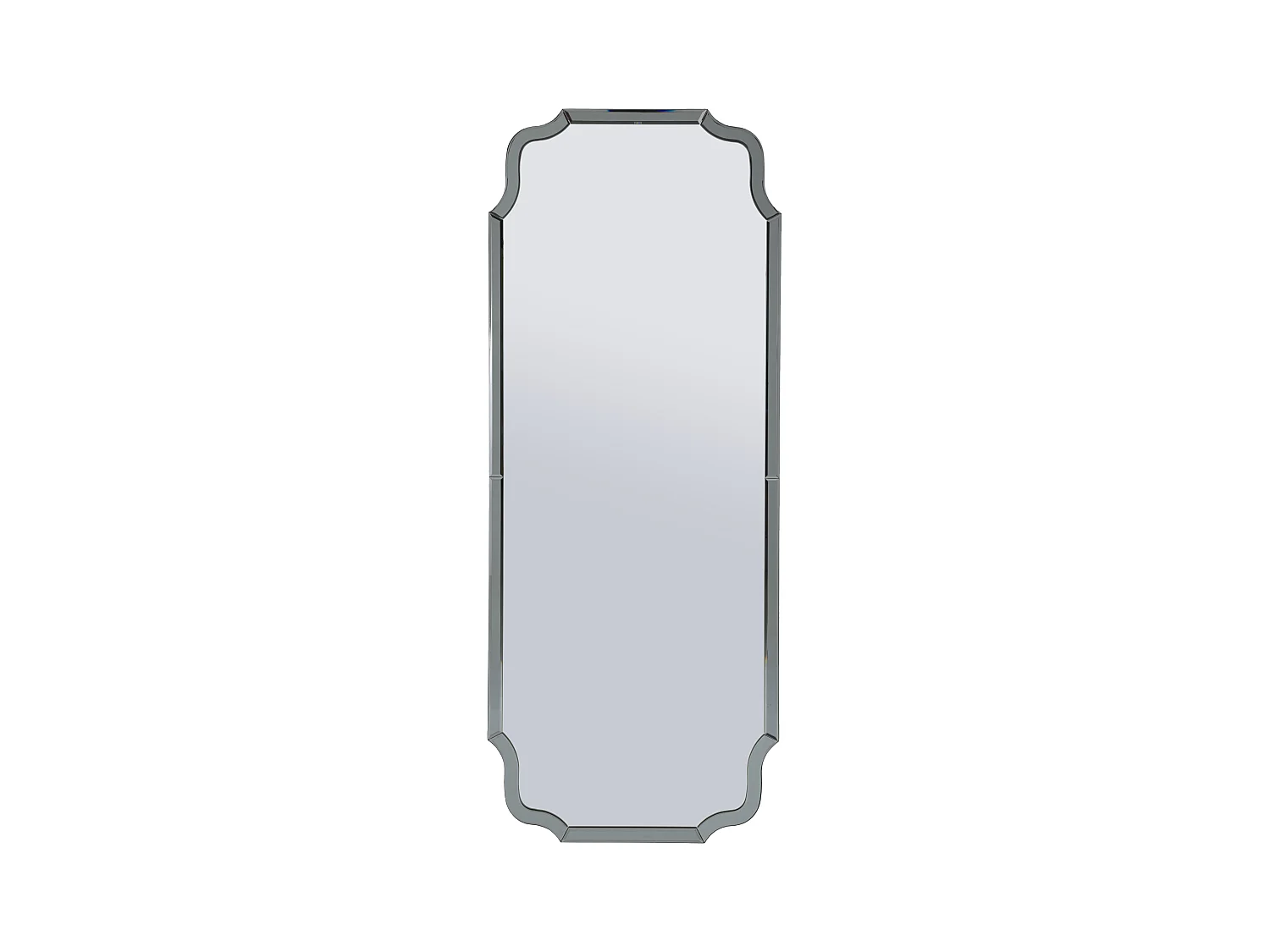 Specchio da parete con cornice in vetro grigio cm 60x2x150