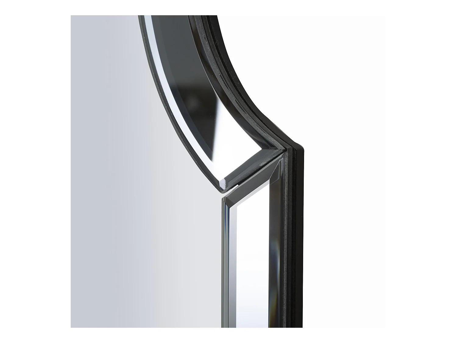 Miroir mural avec cadre en verre gris cm 85x1x100