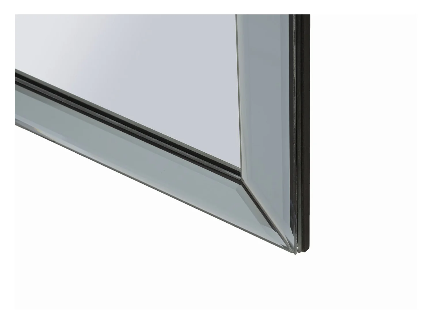 Miroir mural avec cadre en verre gris cm 85x1x100