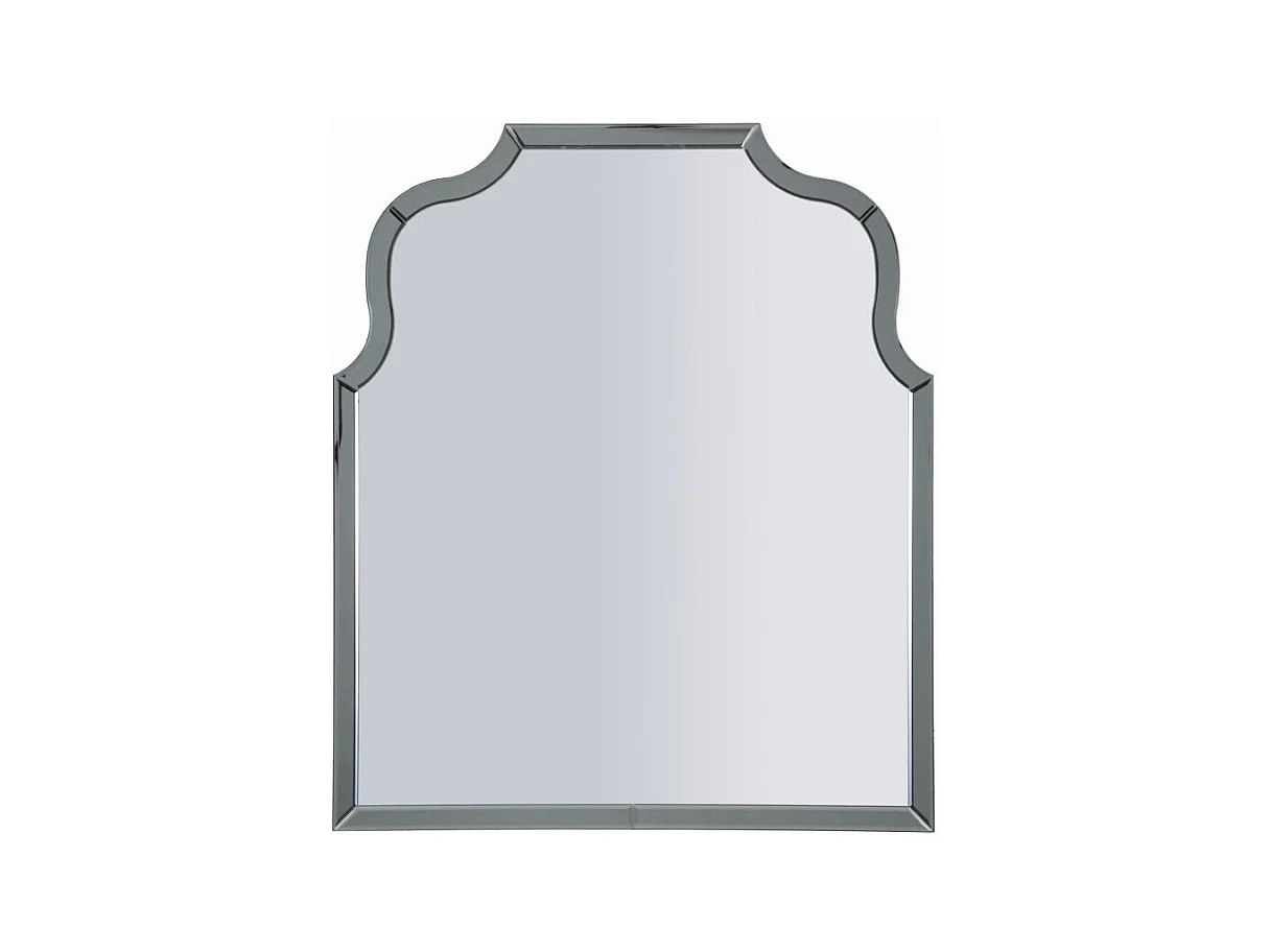 Specchio da parete con cornice in vetro grigio cm 85x1x100