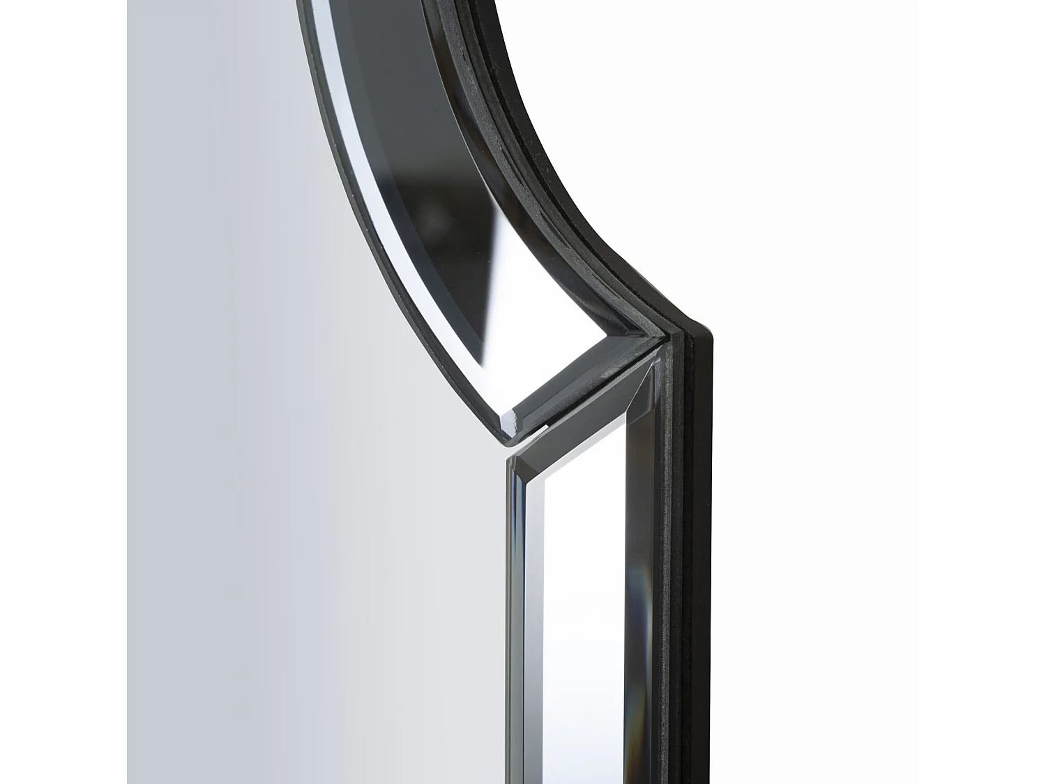 Miroir mural avec cadre en verre gris cm 85x1x100