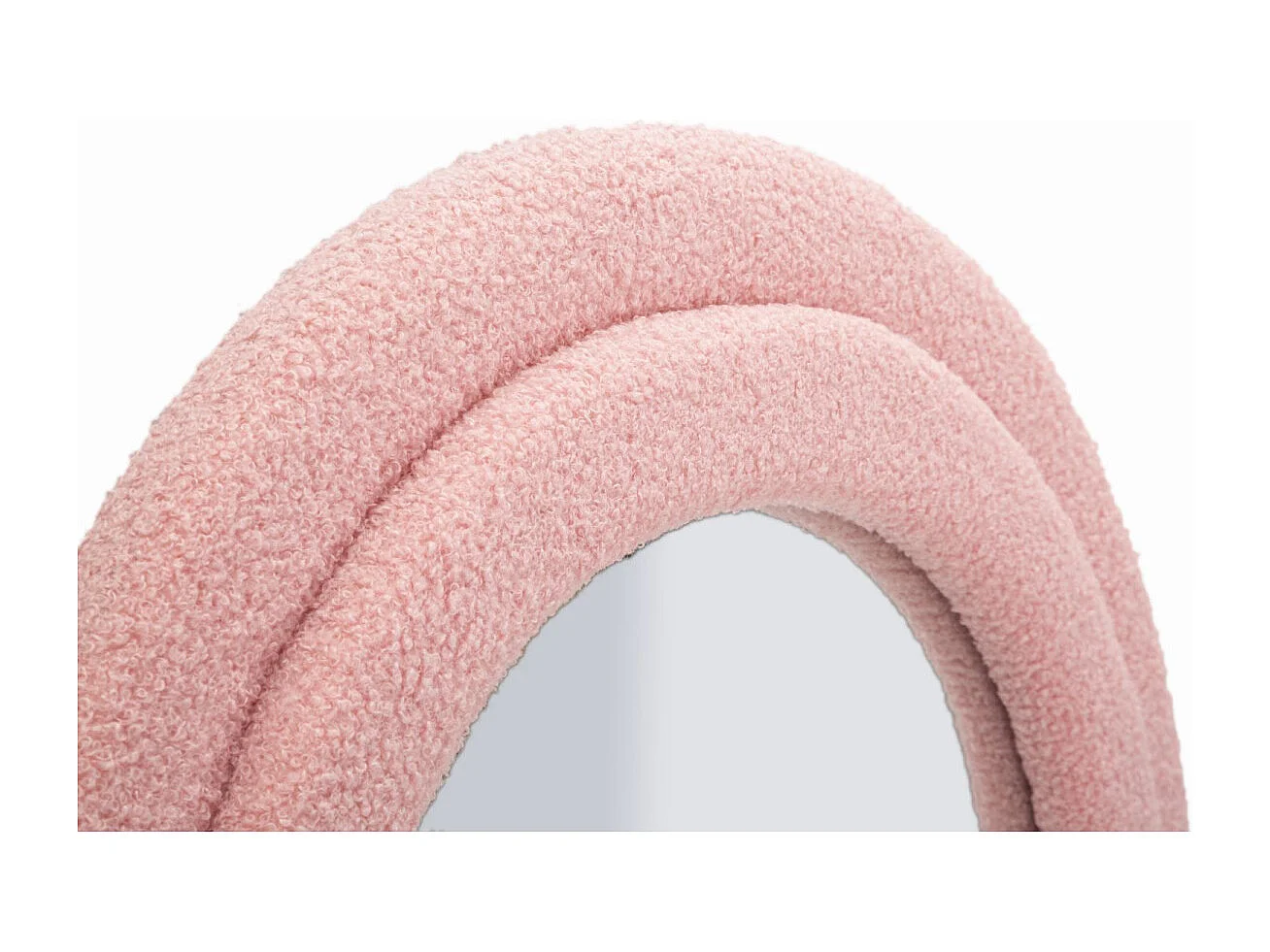Miroir Mural en Tissu Bouclé "Teddy" 160cm Rose