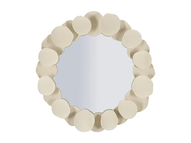 Miroir mural en métal crème cm 85x7,5x85