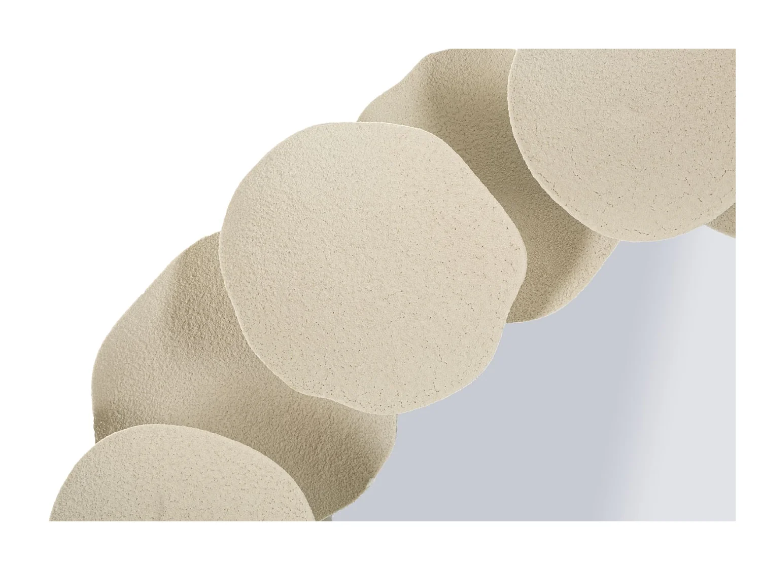 Specchio da muro in metallo crema cm 85x7,5x85