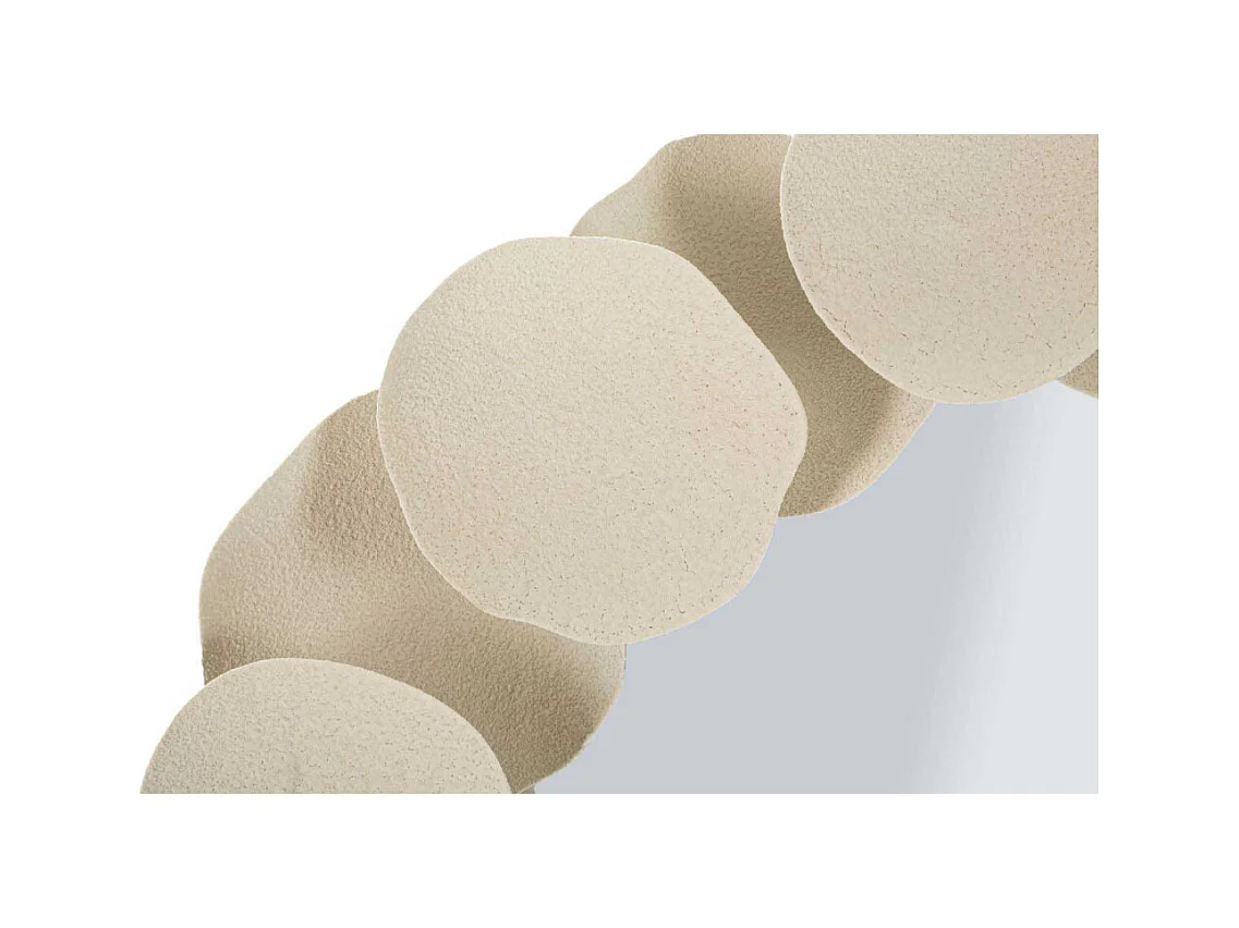 Specchio da muro in metallo crema cm 85x7,5x85