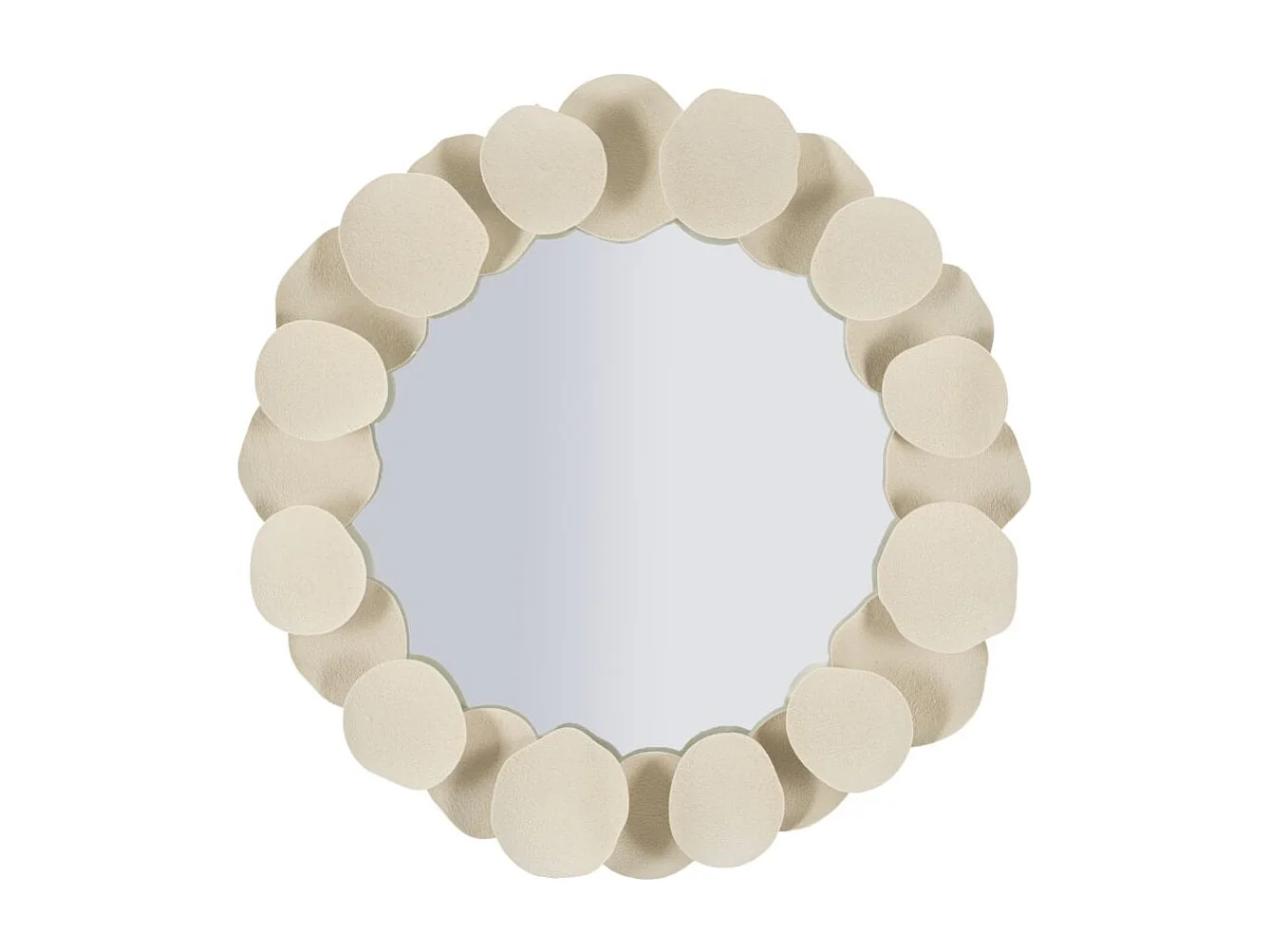 Miroir mural en métal crème cm 85x7,5x85