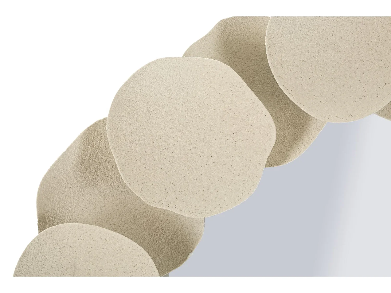 Miroir mural en métal crème cm 85x7,5x85