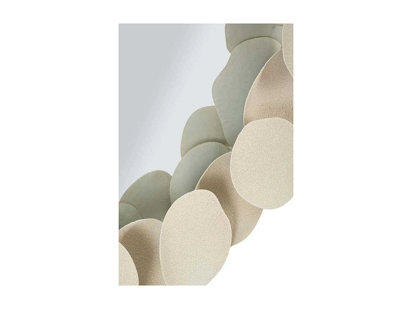 Miroir mural en métal crème cm 85x7,5x85