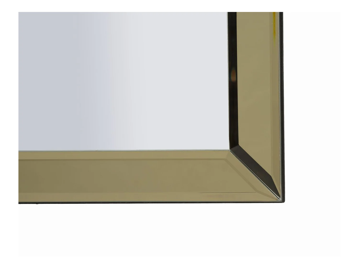 Miroir mural avec cadre en verre doré