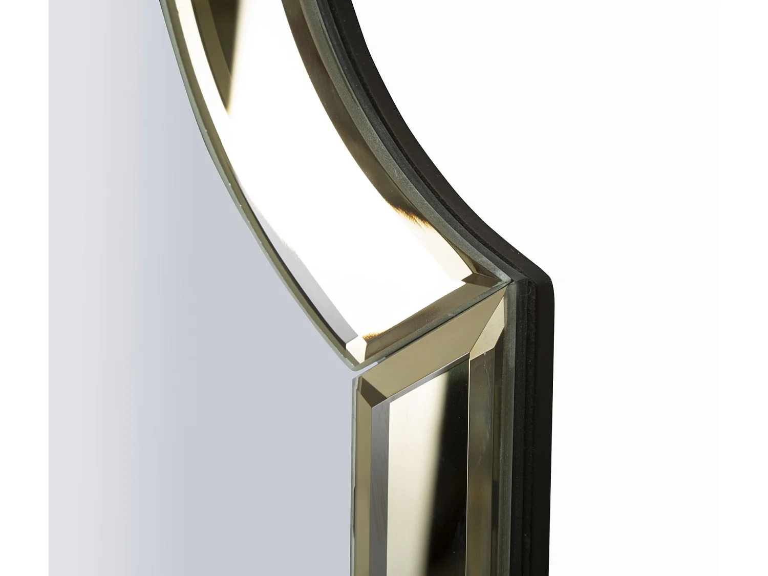 Wandspiegel met gouden glazen lijst