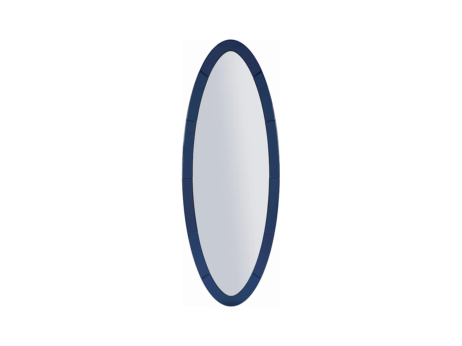 Miroir mural avec cadre en verre bleu cm 55x2x150
