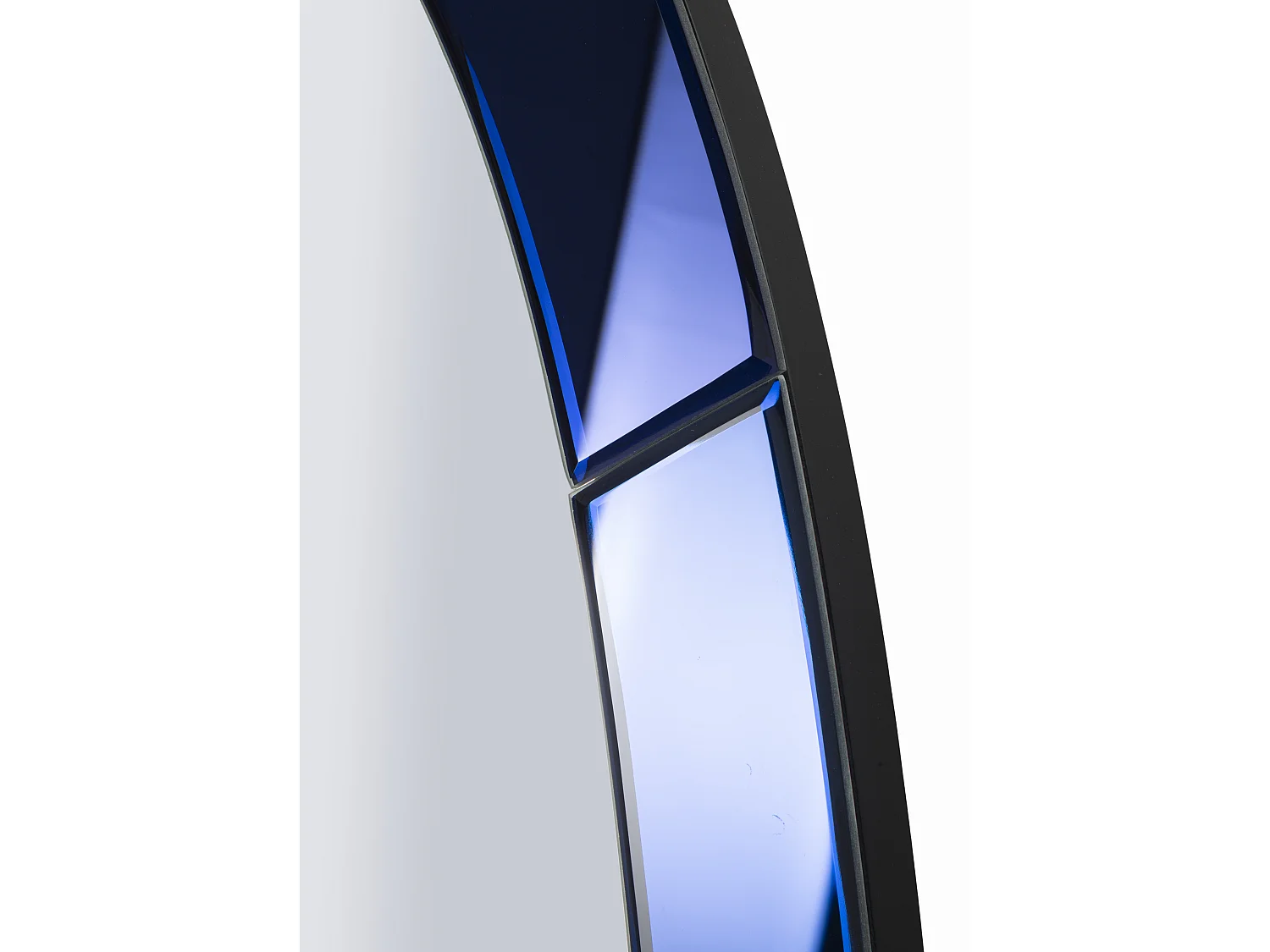 Miroir mural avec cadre en verre bleu cm 55x2x150