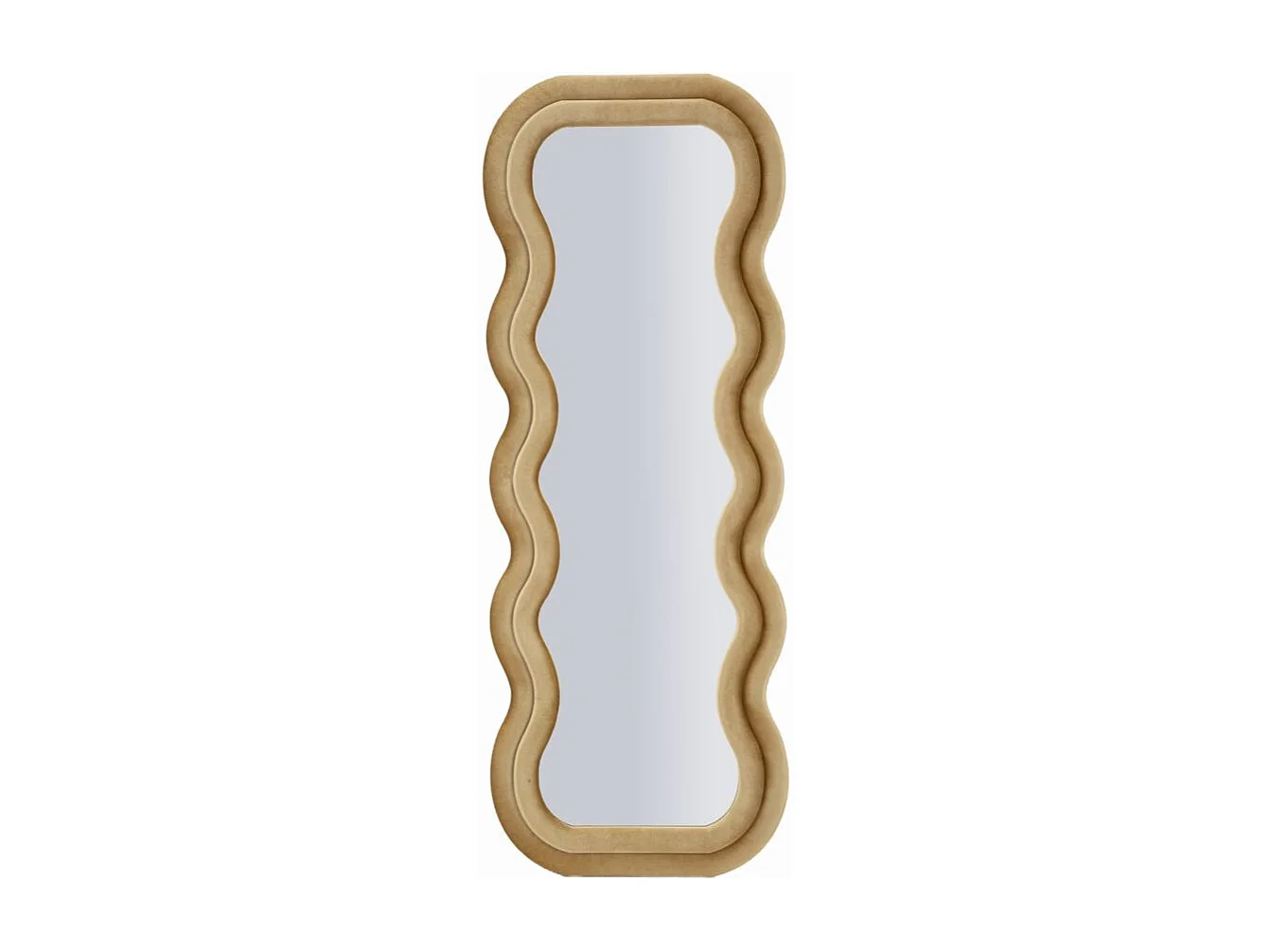 Miroir Mural en Velours "Emily" 160cm Or