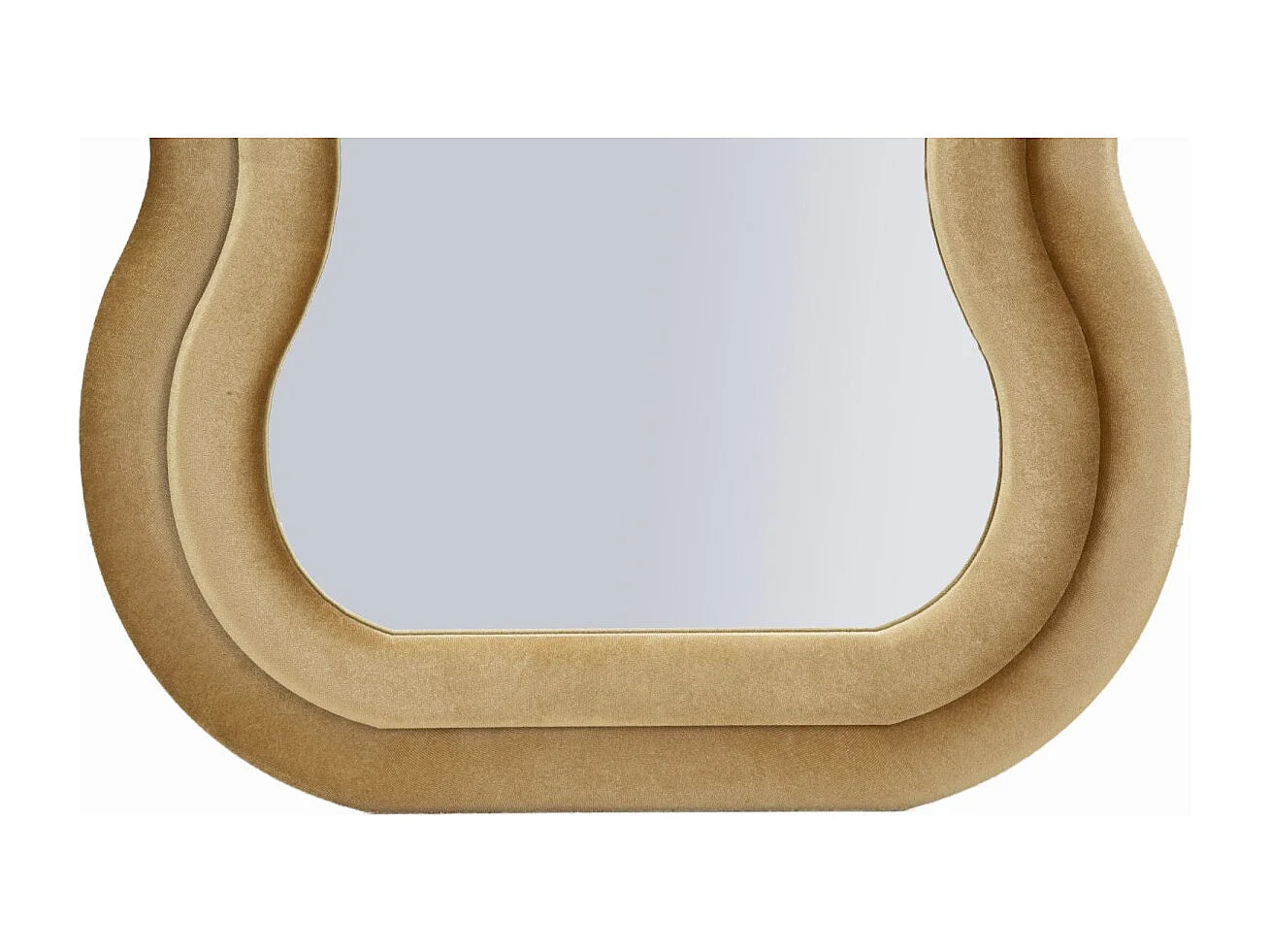 Miroir Mural en Velours "Emily" 160cm Or