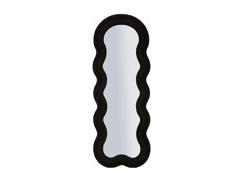 Miroir mural avec cadre en peluche noir cm 60x4x160