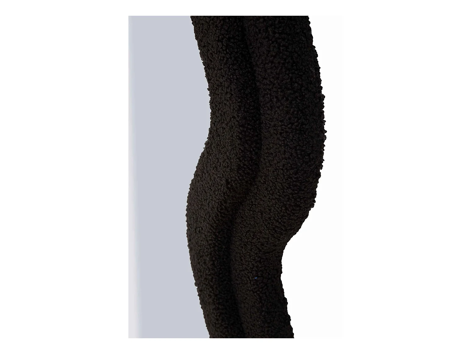 Miroir mural avec cadre en peluche noir cm 60x4x160