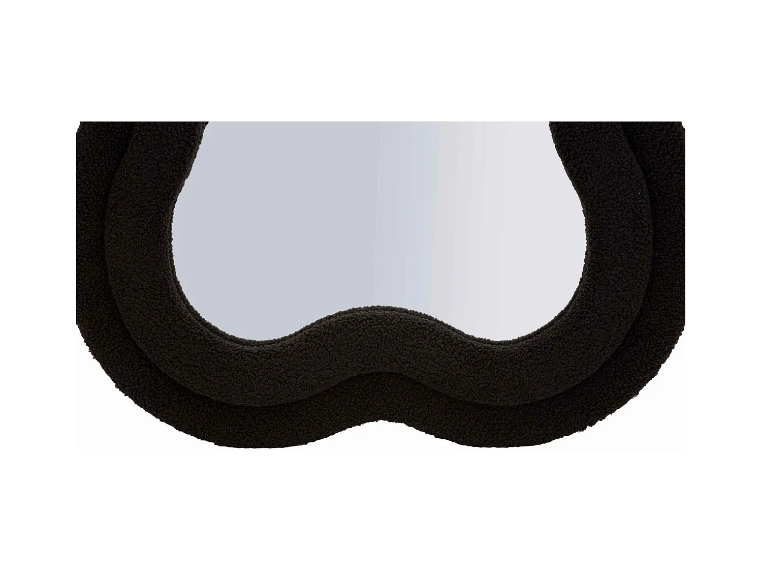 Miroir mural avec cadre en peluche noir cm 60x4x160