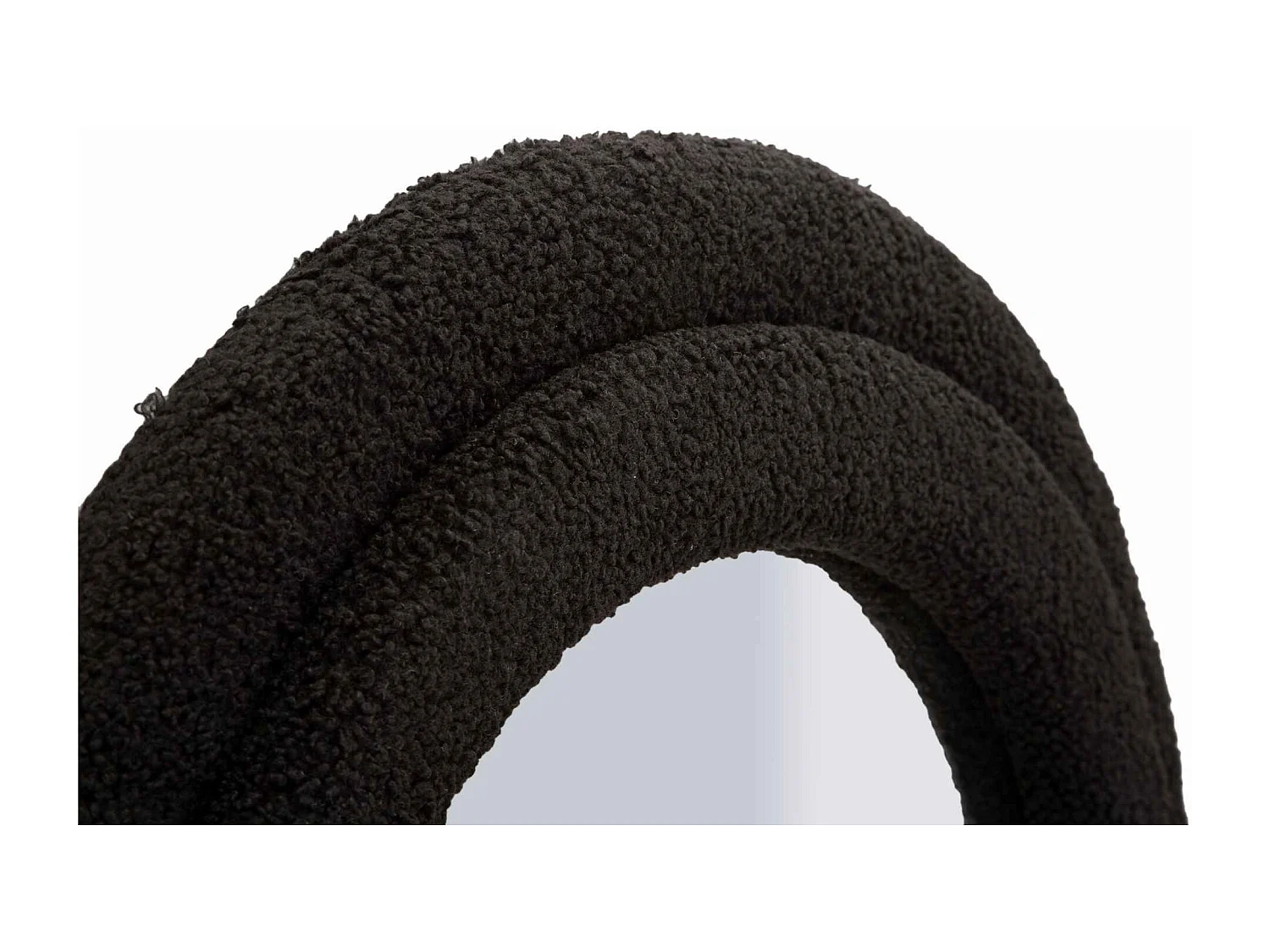 Miroir mural avec cadre en peluche noir cm 60x4x160