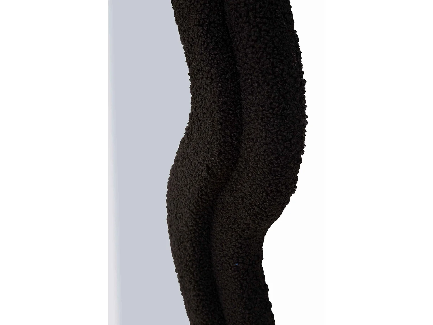 Miroir mural avec cadre en peluche noir cm 60x4x160