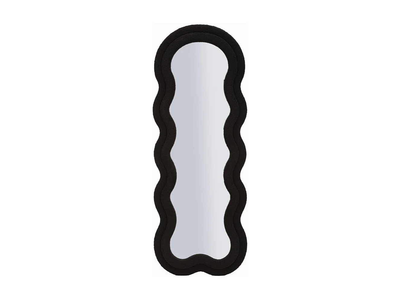 Miroir Mural en Tissu Bouclé "Teddy" 160cm Noir