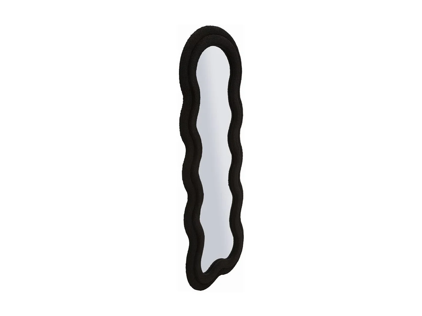 Miroir Mural en Tissu Bouclé "Teddy" 160cm Noir