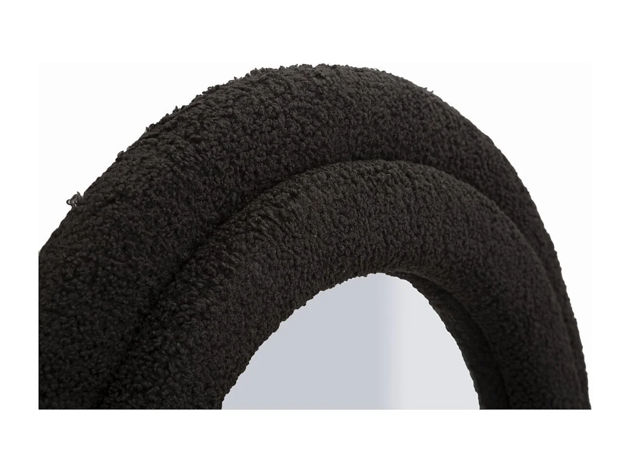 Miroir Mural en Tissu Bouclé "Teddy" 160cm Noir