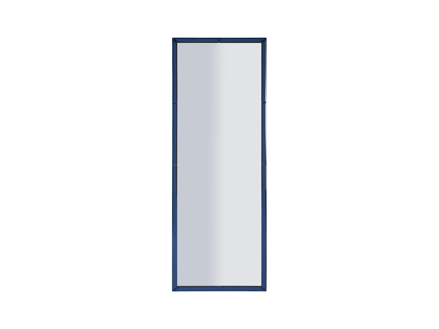 Miroir mural avec cadre en verre bleu cm 55x2x150