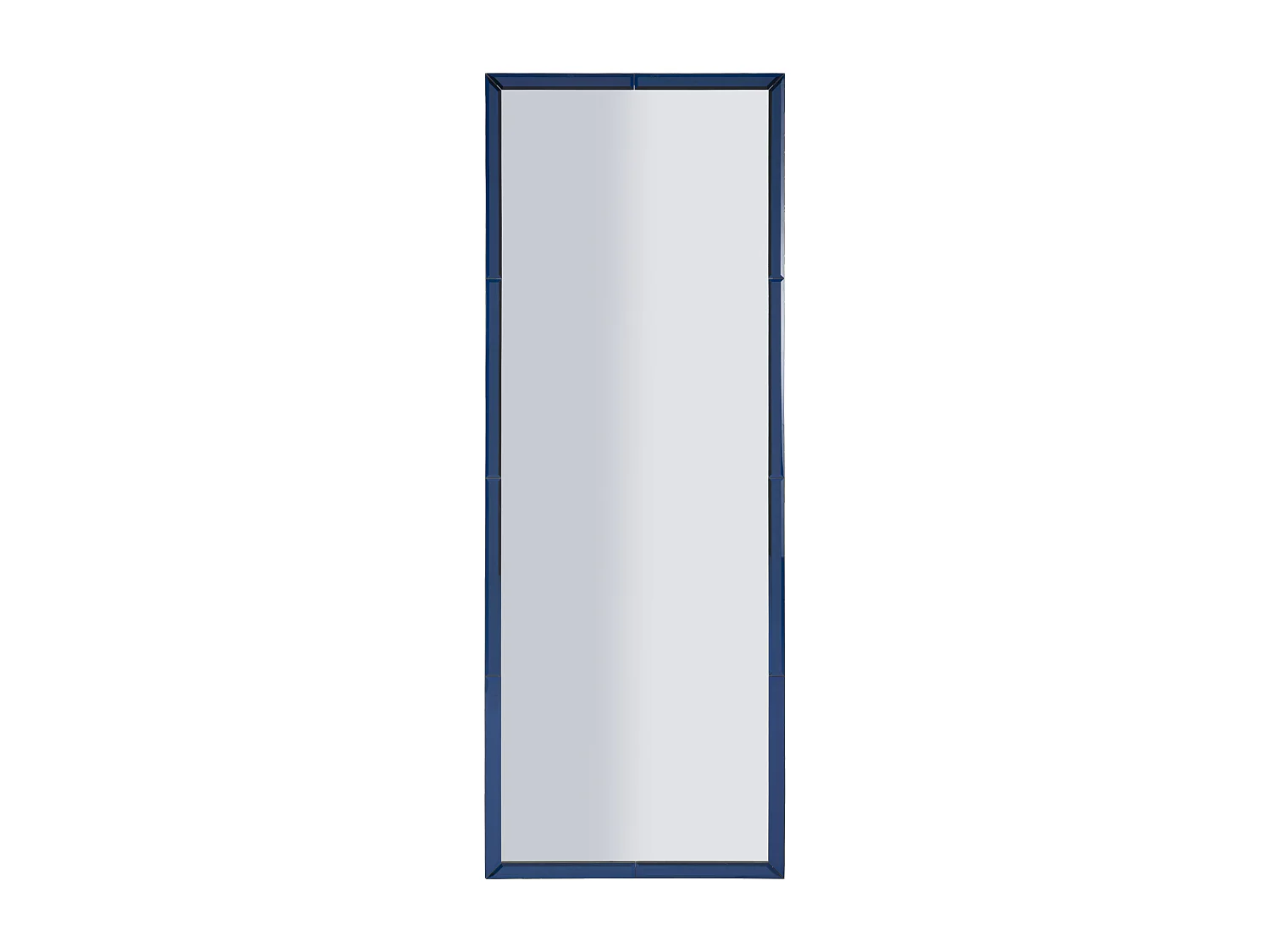 Miroir mural avec cadre en verre bleu cm 55x2x150