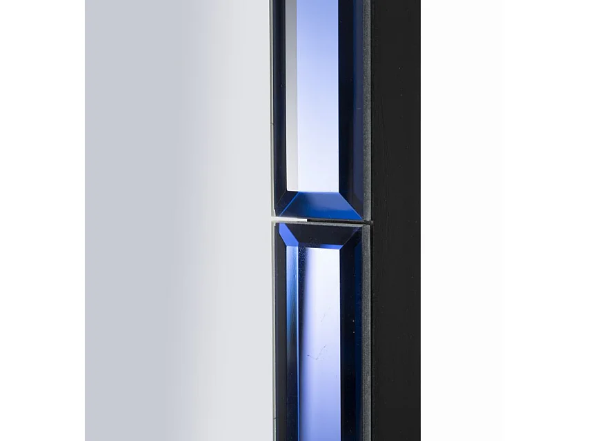 Miroir mural avec cadre en verre bleu cm 55x2x150