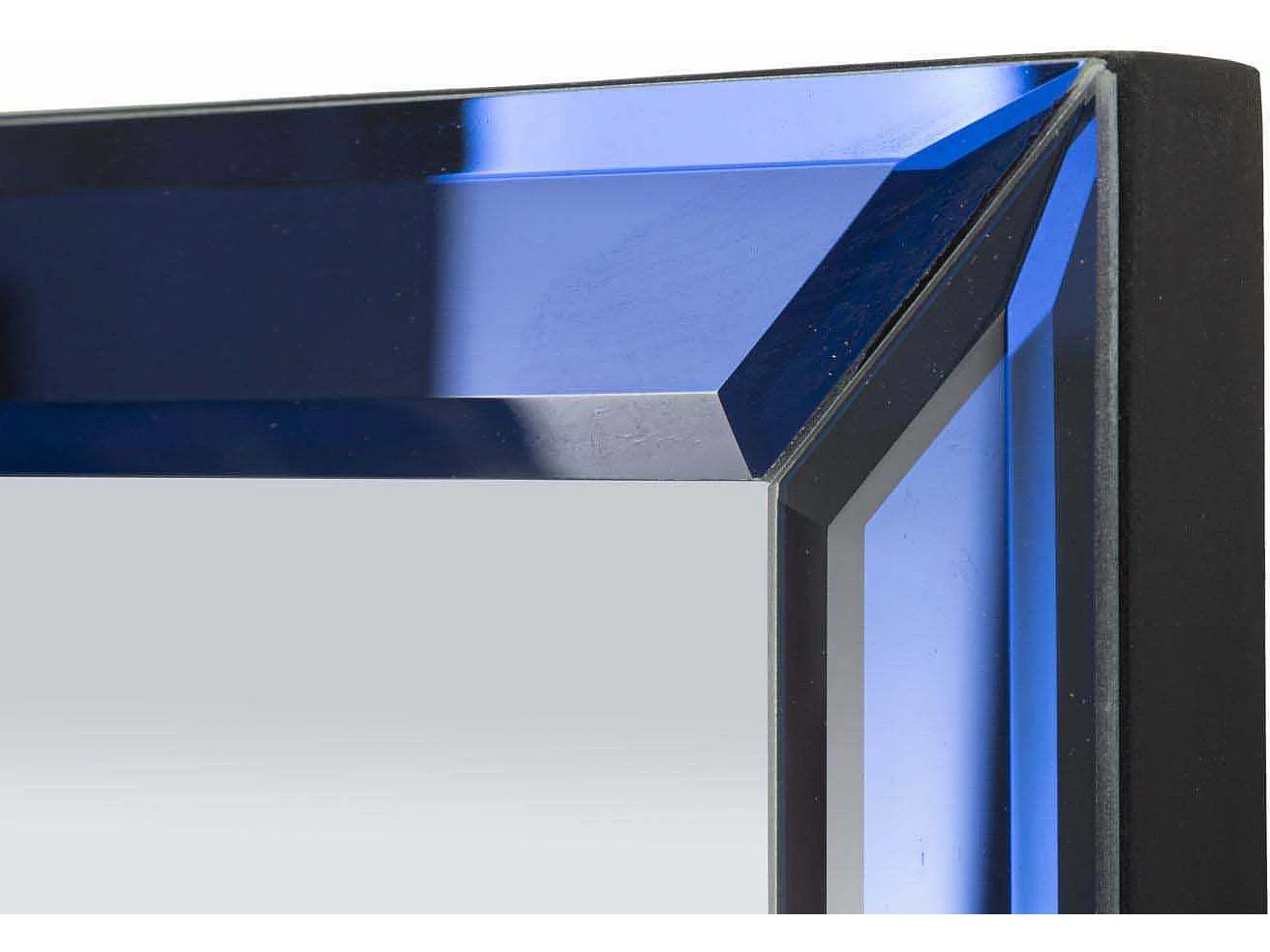 Wandspiegel mit Glasrahmen blau 55x2x150 cm