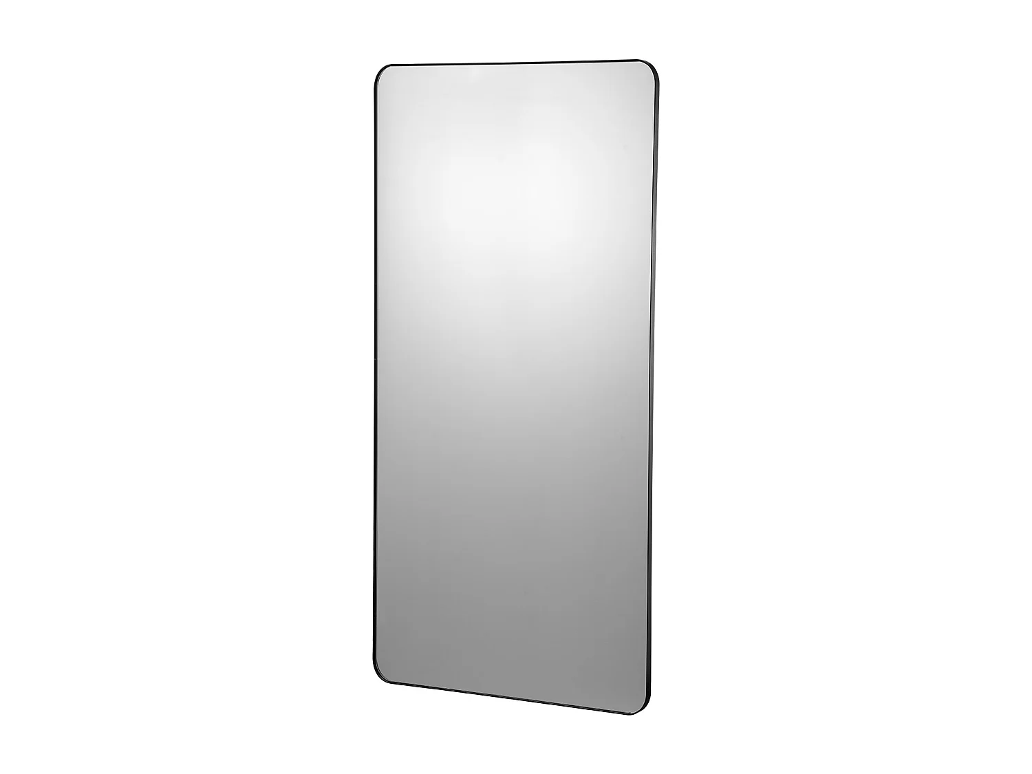 Miroir Mural SucceBuy, 71,1 x 152,4 cm, Noir, Contours en Alliage d'Aluminium, avec Support en Forme de Z pour Salle de Bain