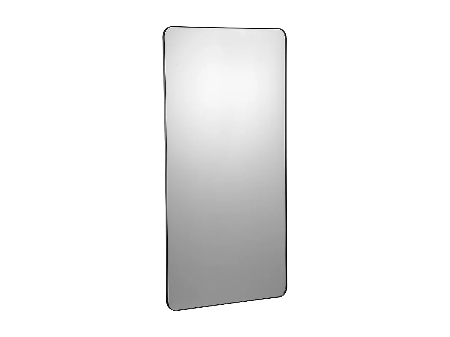 Miroir Mural SucceBuy, 71,1 x 152,4 cm, Noir, Contours en Alliage d'Aluminium, avec Support en Forme de Z pour Salle de Bain