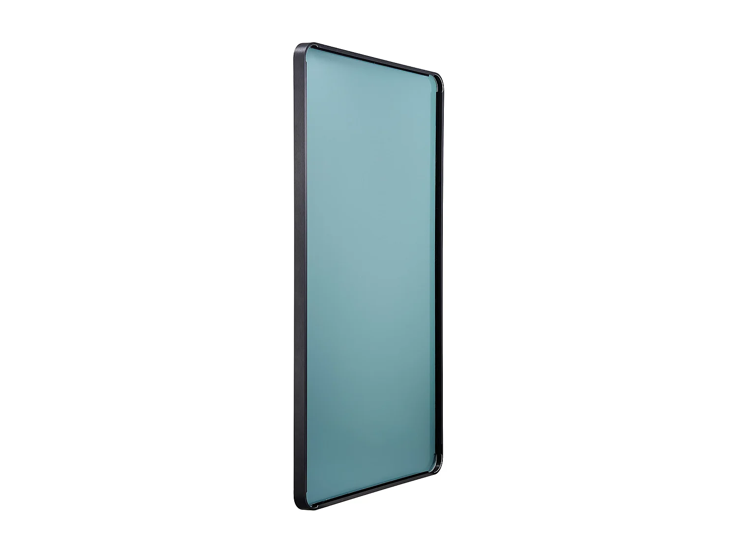 Miroir Mural SucceBuy, 71,1 x 152,4 cm, Noir, Contours en Alliage d'Aluminium, avec Support en Forme de Z pour Salle de Bain