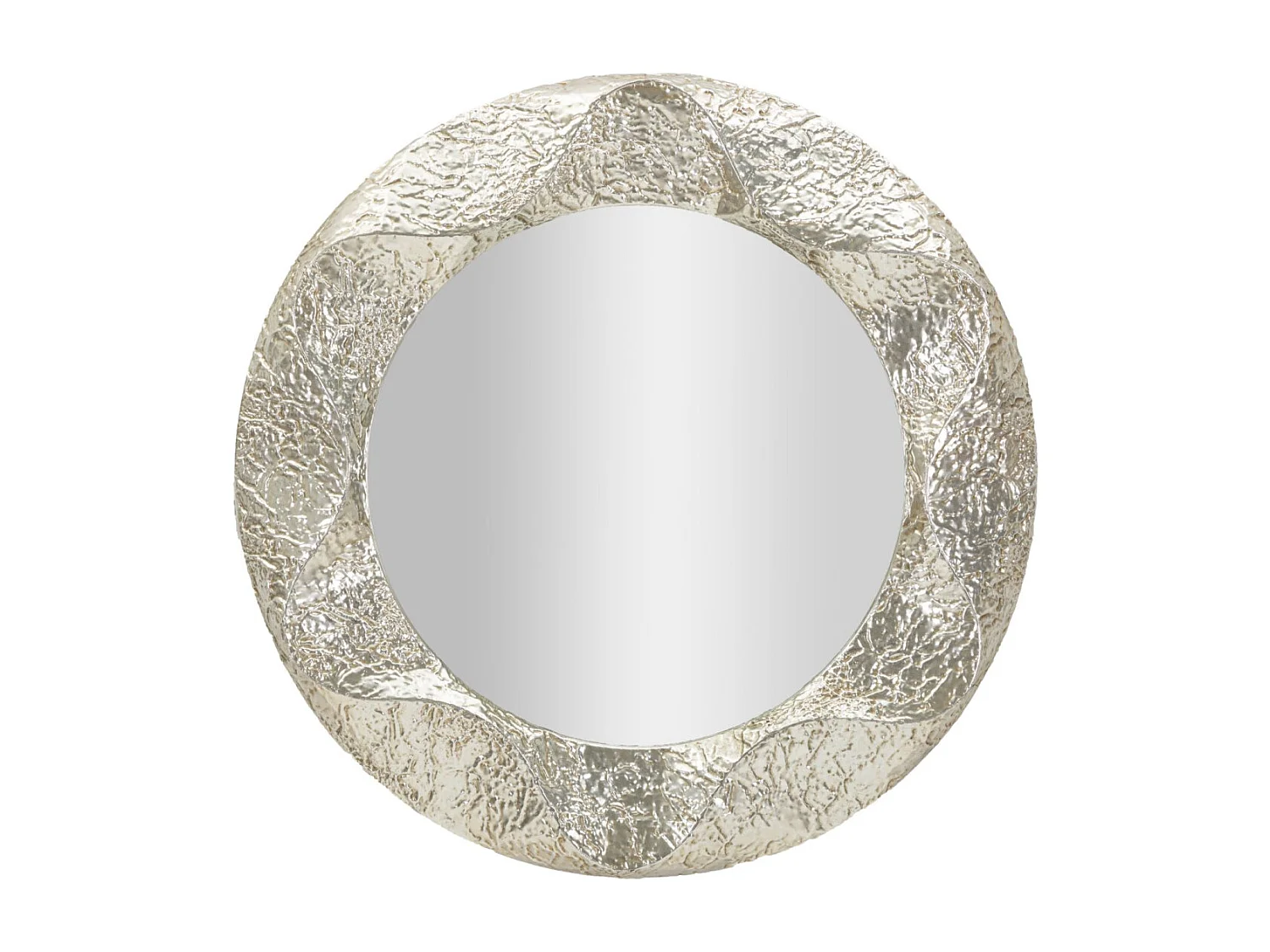 Miroir Rond Design "Argelux" 104cm Argent
