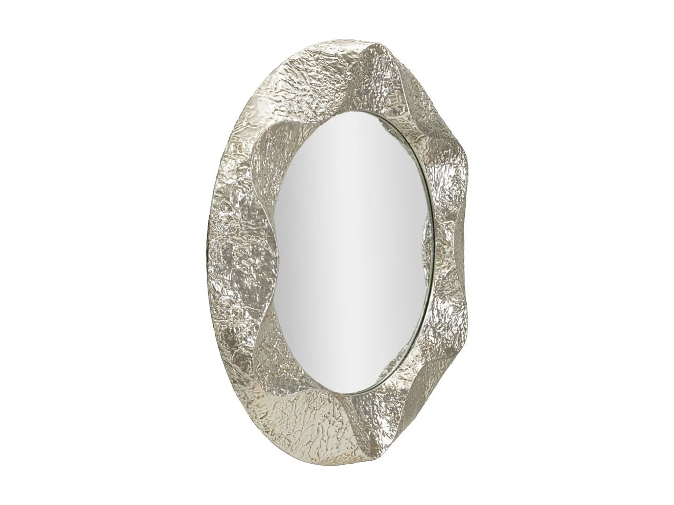 Miroir Rond Design "Argelux" 104cm Argent
