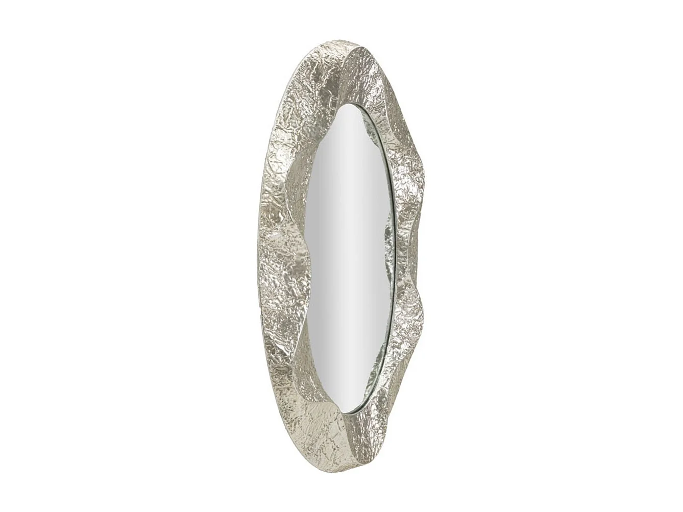 Miroir Ovale Design "Argelux" 128cm Argent