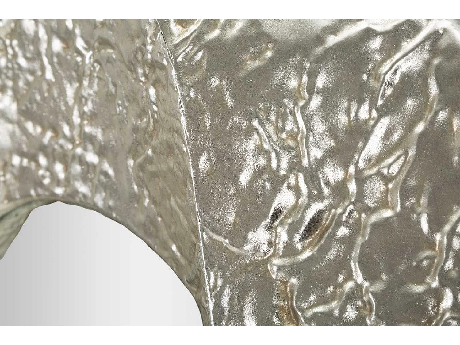 Zilveren metalen wandspiegel 87,5x6,5x128 cm