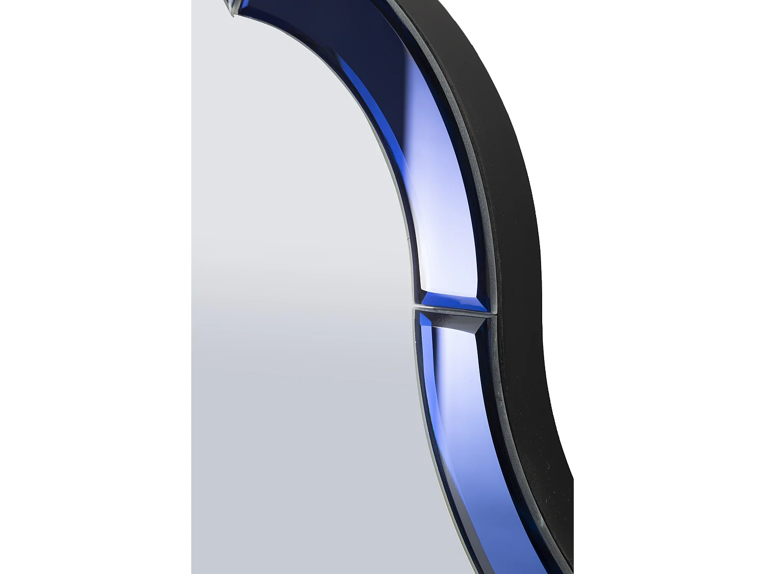 Miroir mural avec cadre en verre bleu cm 55x2x150