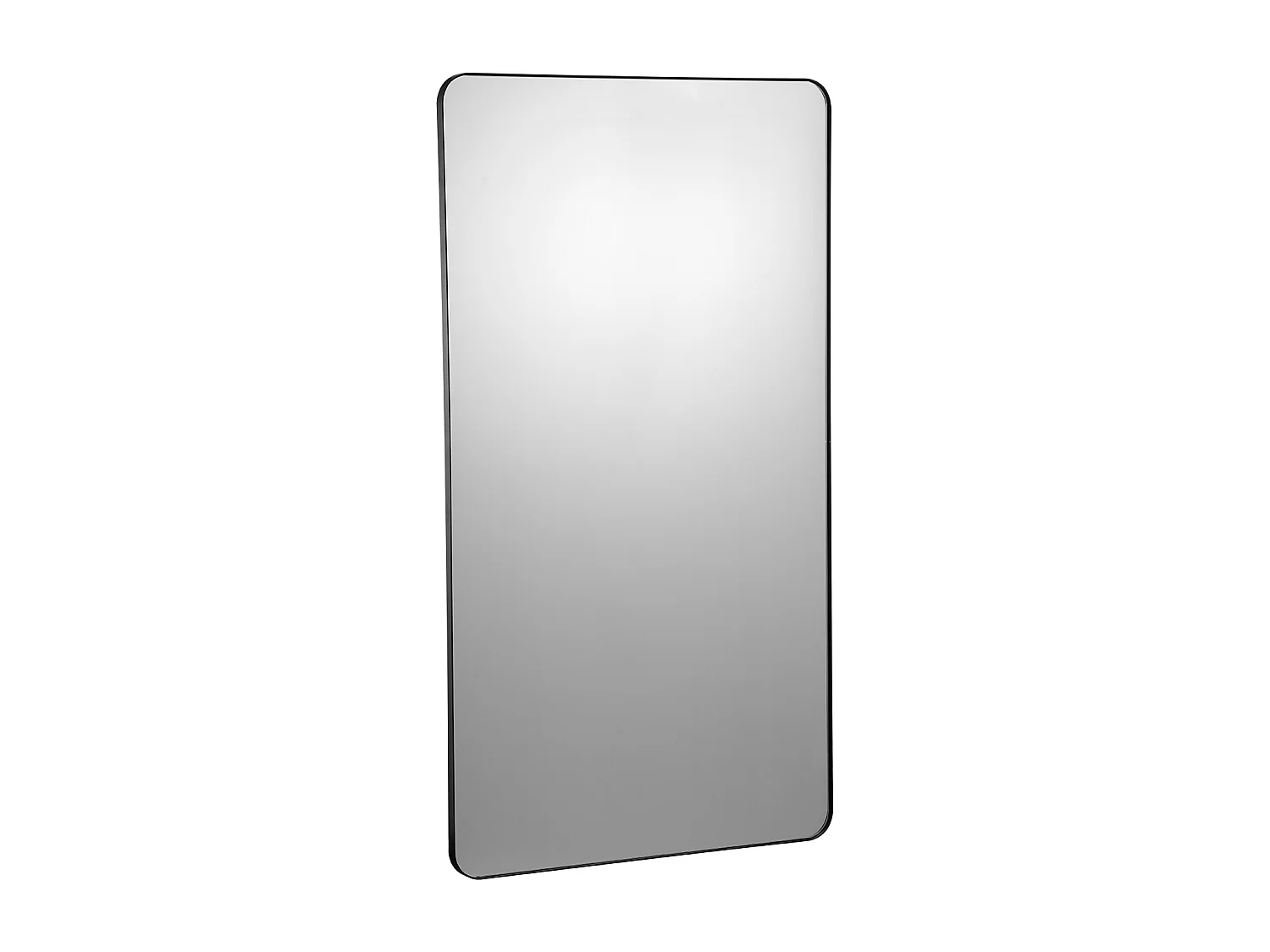 Miroir Mural SucceBuy, 139,7 x 76,2 cm, Noir, avec Cadre en Alliage d'Aluminium et Film Antidéflagrant, Résistant aux Rayures, Pour Salle de Bain