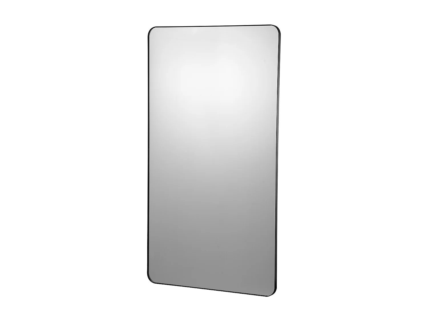 Miroir Mural SucceBuy, 139,7 x 76,2 cm, Noir, avec Cadre en Alliage d'Aluminium et Film Antidéflagrant, Résistant aux Rayures, Pour Salle de Bain