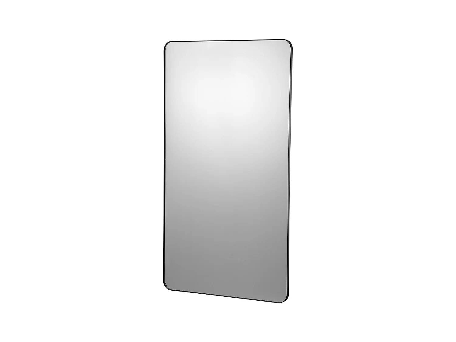 Wandspiegel SucceBuy, 139,7 x 76,2 cm, Schwarz, mit Aluminiumrahmen und Explosionsschutzfolie, Kratzfest, Für das Badezimmer