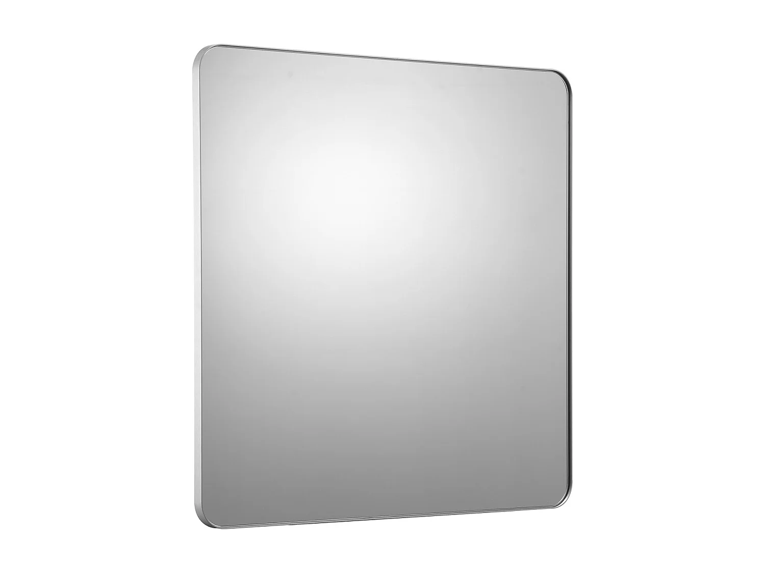 Espelho de Parede SucceBuy, 91,5 x 91,5 cm, Prata, Espelho Resistente a Riscos com Suporte em Forma de Z, com Contornos em Liga de Alumínio