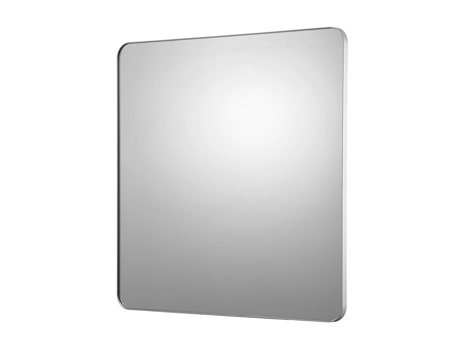 Espelho de Parede SucceBuy, 91,5 x 91,5 cm, Prata, Espelho Resistente a Riscos com Suporte em Forma de Z, com Contornos em Liga de Alumínio