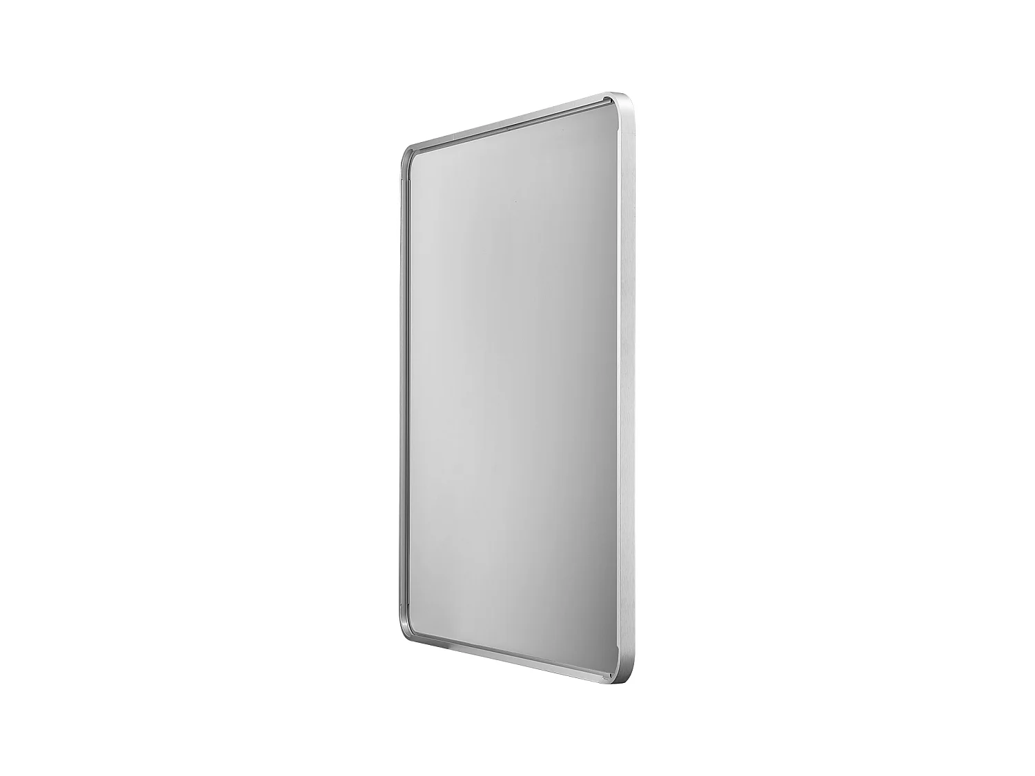 Miroir Mural SucceBuy, 91,5 x 91,5 cm, Argent, Miroir Résistant aux Rayures avec Support en Forme de Z, avec Contours en Alliage d'Aluminium